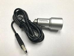 OMNIHIL Replacement 2-PORT USB Car Charger+ Wht 30FT Micro-usb For Canary Security Camera