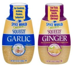 Spice World Squeeze Bundle: Premium Ground Ginger 10 Oz. & Premium Garlic 9.5 Oz.