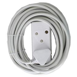 Alphacell White Extension Cord 10A - 10M