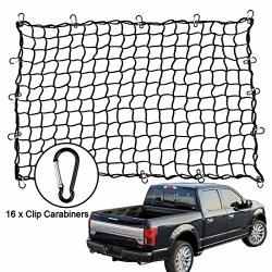 TOOLUXE 3' x 5' NYLON BUNGEE PICKUP TRUCK BED CARGO HOLD NET 