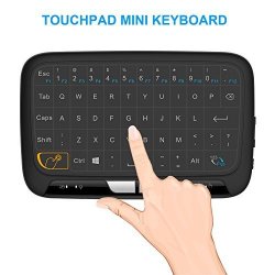 Mitid Full Touchpad MINI Keyboard Mouse Combo 2.4GHZ Wireless MINI Keyboard With Touchpad For Google Android Tv Box Smart Tv Iptv Black