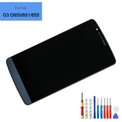 For LG G3 D850 D851 D855 VS985 LS990 5.5" Black Full Lcd Screen Display Touch Digitizer Glass Panel With Frame Replacement Parts + Tools