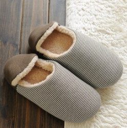 Suihyung Warm Cotton-padded Slippers - Coffee 8.5