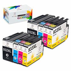 Miss Deer 932XL 933XL Ink Compatible For Hp 932XL 933XL 932 933 XL Ink Cartridges High Yield Work With Hp Officejet 6100 6600 6700 7510 7612 7610 7110 Printers 2B 2C 2M 2Y 8 Pack