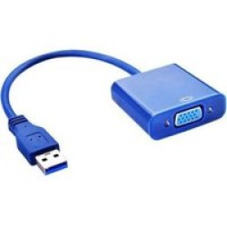 USB To Vga Adapter For Windows PC USB 3.0 Blue