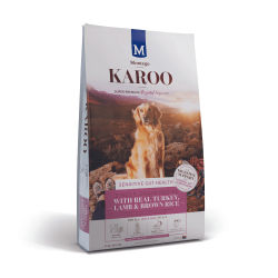 Karoo Adult Turkey & Lamb- Sensitive Gut Health Dry Dog Food. - 12KG