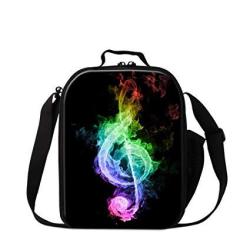 Creativebags Back To School Students Insulated Small Lunch Box Cooler Bag Tote Music Print
