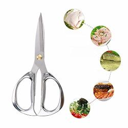 Multi-purpose Kitchen Shears Scissors Heavy Duty Stainless Steel Scissors With Strong Straight Edge Snips Silver