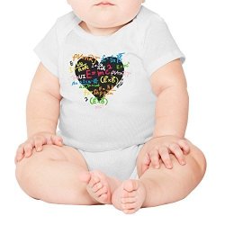 Physics Equation Heart Love Cool Design Baby Girl Boy Newborn Clothes Onesie Baby