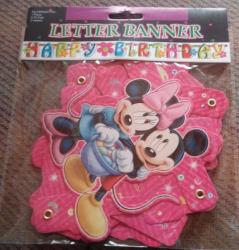 Minnie Mouse Happy Birthday Letter Banner