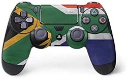 Skinit Decal Gaming Skin For PS4 Controller - Officially Licensed Originally Designed South Africa Flag Distressed Design