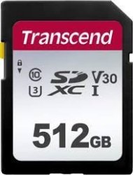 Transcend TS512GSDC300S 512GB Uhs-i U3 Sd Memory Card