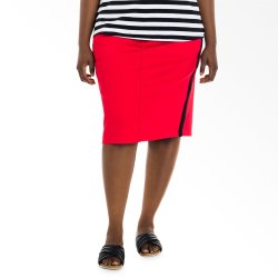 Donnay Plus Size Denim Pencil Skirt With Side Tape