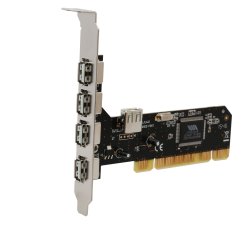 Syba 5 Port 4 External & 1 Internal USB 2.0 PCI Card PCI Expansion To USB 2 Adapter Hub Controller Via VT6212 4-PORT SD-VIA-5U