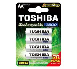 Toshiba Rechargeable Aa 2600MAH 4 Pack