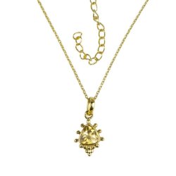 Women's Citrine Necklace Sotran Dekorativ