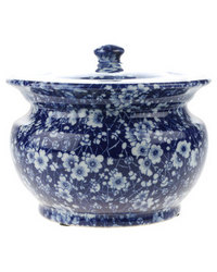 Gift Warehouse Cherry Blossom Porcelain Bowl With Lid & White Blue