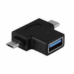 2 In 1 Otg Adapter USB 3.1 Type-c + Micro USB Male To USB 3.0 Female Converter