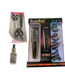 11 In 1 Professional Hair Clipper Scissor Set & Fast Growth Hair Oil
