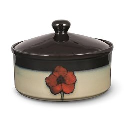 Pfaltzgraff Painted Poppies Round Covered Casserole Dish