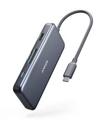 Anker USB C Hub 7-IN-1 USB C Adapter With 4K USB C To HDMI 100W Power USB C Data Port Microsd sd Card Reader 2
