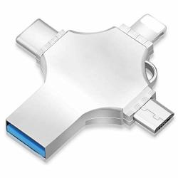 4 In 1 USB Flash Drive USB 3.0 External Storage For Iphone Ios Android Samsung Phones Type C Devices And Mac 64GB