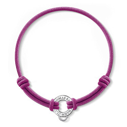 Bracelets - With Charm Carrier - Violet - Cotton-rubber