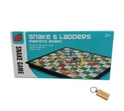 Snakes And Ladders Magnetic Board Game + Keyring
