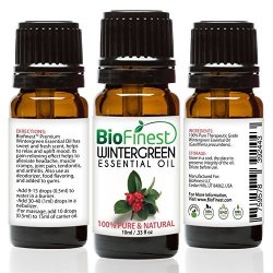 Biofinest Wintergreen Oil - 100% Pure Wintergreen Essential Oil - Premium Organic - Therapeutic Grade - Aromatherapy - Boost Digestion - Strengthen Muscle