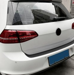 Auto Rear Bumper Trunk Tail Lip Carbon Fiber Protection Stickers Decal Car Styling For Volkswagen Vw Golf 6 MK6 MK7 Golf 7 GTI