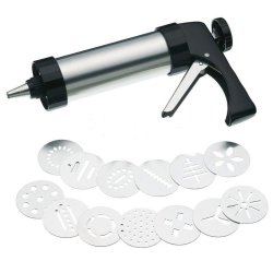 Stainless Steel Cookie Press Gun Set