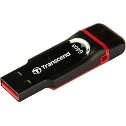Transcend Jetflash 340 64GB Otg USB Flash Drive - Black & Red TS64GJF340