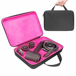 Hijiao Hard Travel Case For Dyson Supersonic Hair Dryer Hairdryer HD03 & HD01 And All Accessories Black