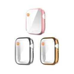 Generic 45MM Apple Watch Frame Case Pink Rose Gold And Silver