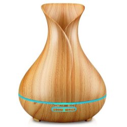 Vase Shape Essential Oil Diffuser And Humidifier Light Wood