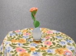 Miniature Dollhouse 1 12" Scale - Single Flower In Vase - Hand Made Table Not Included
