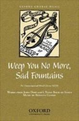Weep You No More Sad Fountains - Vocal Score Sheet Music Illustrated Edition