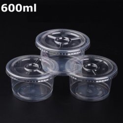 Liquid 10PCS Containers Case Takeaway Take Away Plastic Round For Lab Sauce