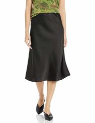 The Drop Women's Maya Silky Slip Skirt Black XS