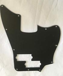 For Squier Vm Jaguar Bass Style Guitar Pickguard Scratch Plate 3 Ply Black