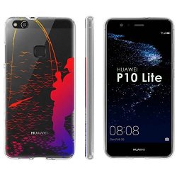 Huawei P10 Lite Tpu Silicone Phone Case Mobiflare Clear Ultraflex Thin Gel Phone Cover - Gone Fishing For Huawei P10 Lite 5.2" Screen