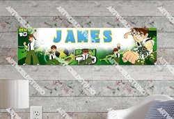 Ben Ten - 8.5"X30" Personalized Name Poster Customize With Your Child's Name Birthday Party Banner