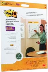 Post-it Super Sticky Wall Easel Pad, 20 x 23 Inches, 20 Sheets/Pad, 2 Pads (566), Portable White Premium Self Stick Flip Chart