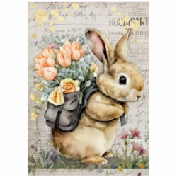 Deco Print Bunny With Backpack