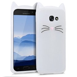 Kwmobile Glitter Cat Silicone Case For Samsung Galaxy A5 2017 - Soft Silicone Gel Protective Cover With Cute Design
