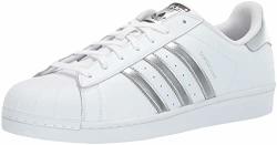 Adidas Originals Women's Stan Smith Sneaker White silver Metallic core Black 14.5