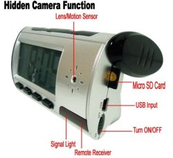 Nanny Cam Hidden Camera Clock -motion Detection picture Taking Audio Recording