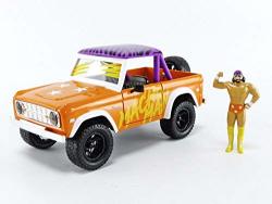 Jada Toys Wwe 1:24 1973 Ford Bronco Die-cast Car With 2.75" Macho Man Randy Savage Figure Toys For Kids And Adults