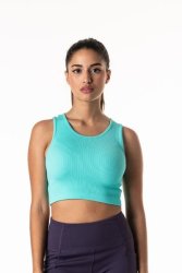 Sports Performance Crop Top - Turquoise By