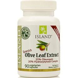 Real European Olive Leaf Extract 25% Oleuropein - Super-strength 500 Mg 90 Capsules Plus Hydroxytyrosol Complex. Professional-strength By Island Nutrition